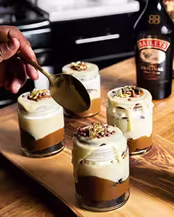 Stout & Baileys Cake Jars Ingredients Image